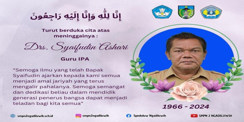 Selamat Jalan Bapak Drs. Syaifudin Ashari