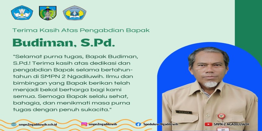 Purna Tugas: Bapak Budiman, S.Pd.